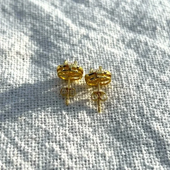 Gold Filled Cubic Zirconia Earrings - Picture 4 of 6